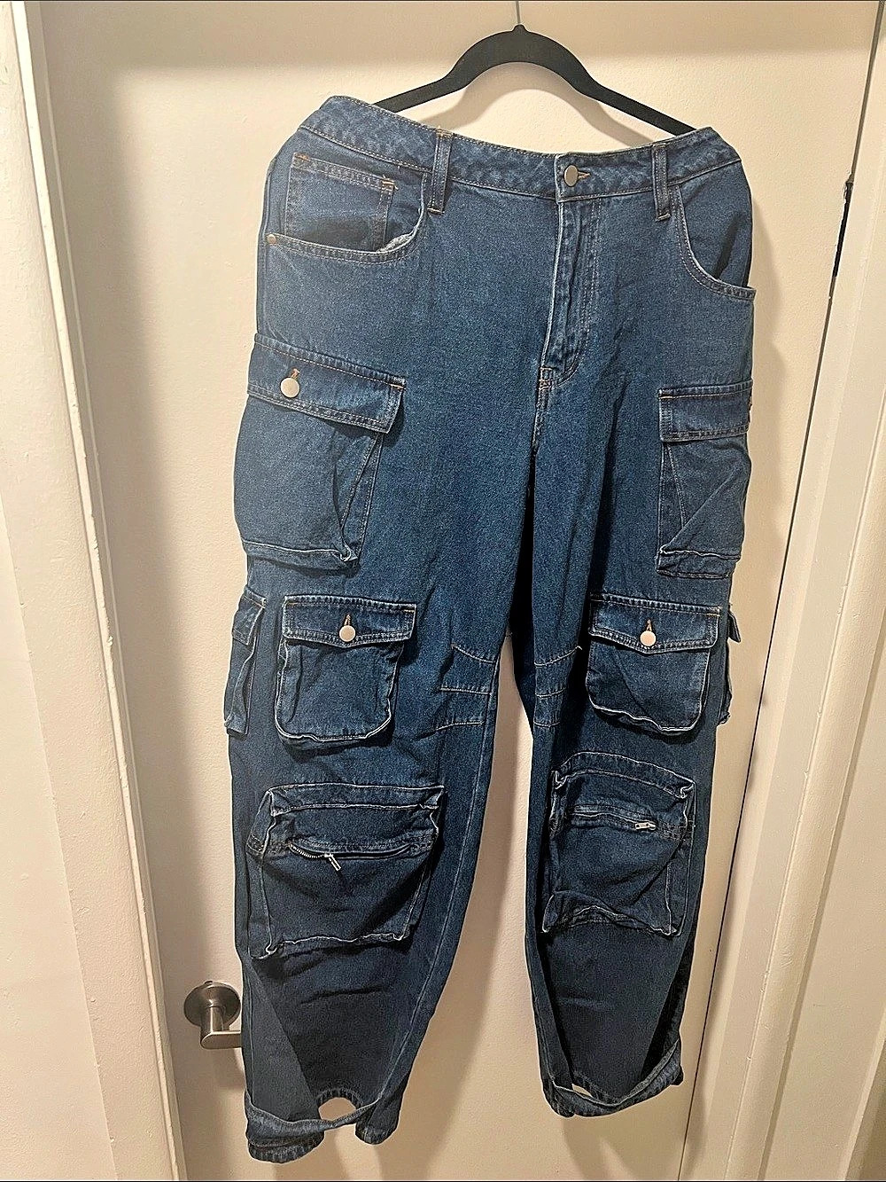 Women's Blue Cargo Pants